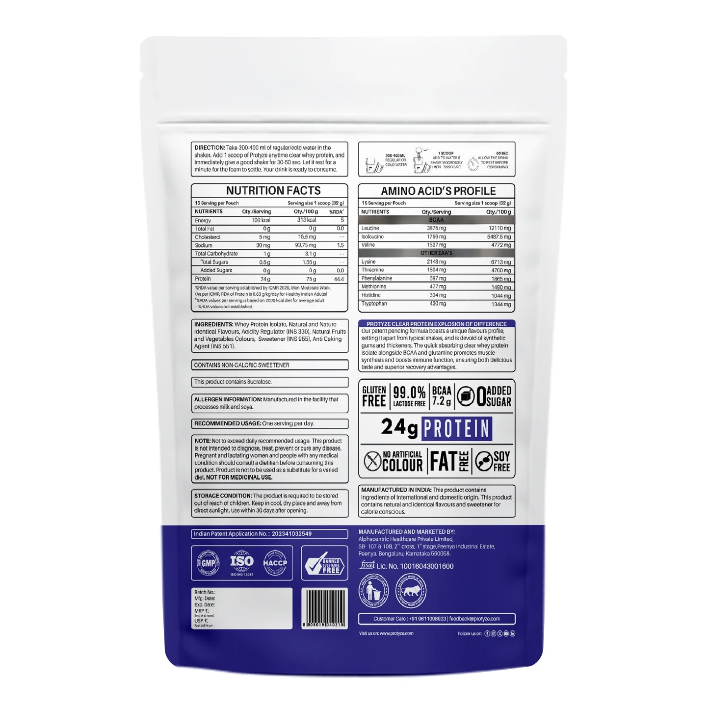 Anytime Clear Whey Protein Isolate, Blueberry Crush 15 Servings