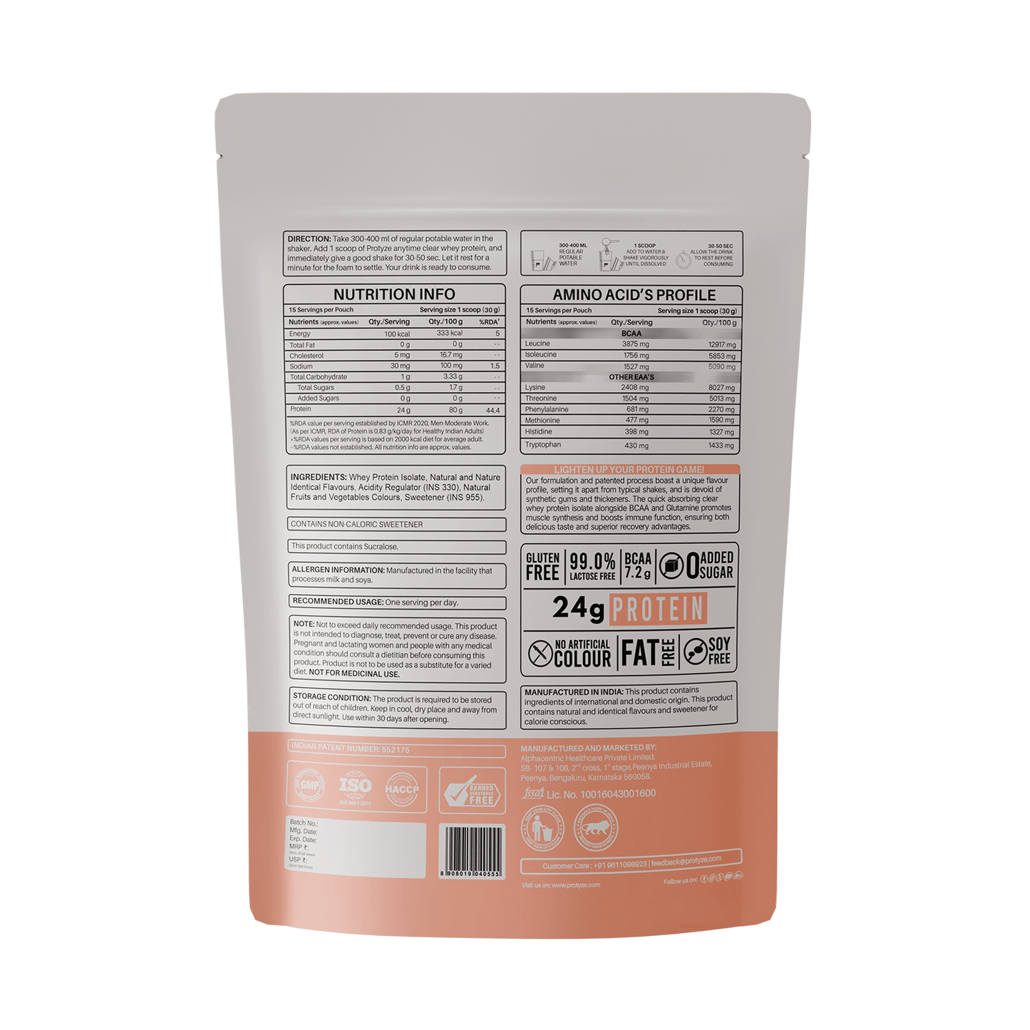 Anytime Clear Whey Protein Isolate, Pink guava 15 Servings (24g Protein, Zero Added Sugar, Easy Digestion)