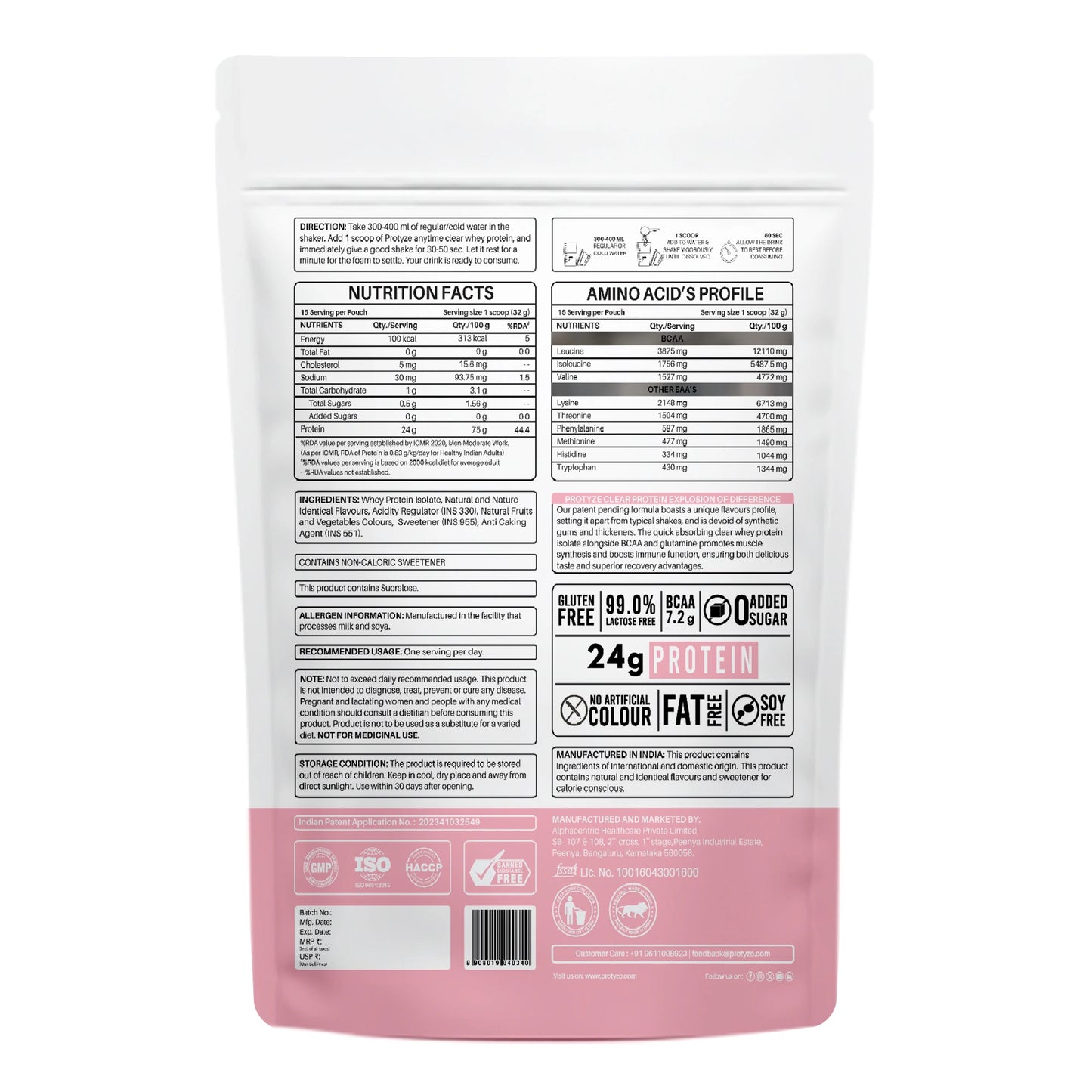 Anytime Clear Whey Protein Isolate, Royal Rose (15 Servings)