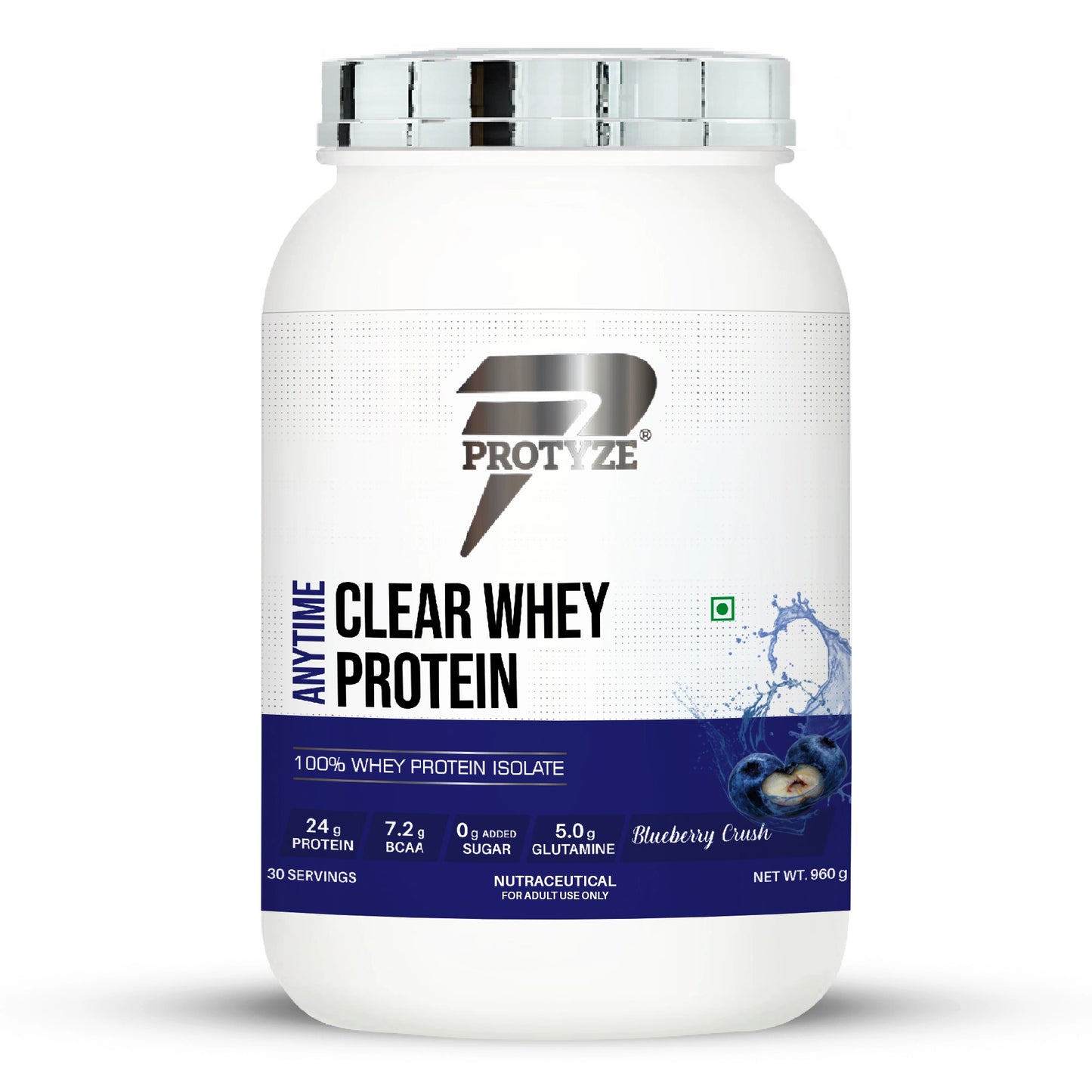 Anytime Clear Whey Protein Isolate, Blueberry Crush (30 Servings)