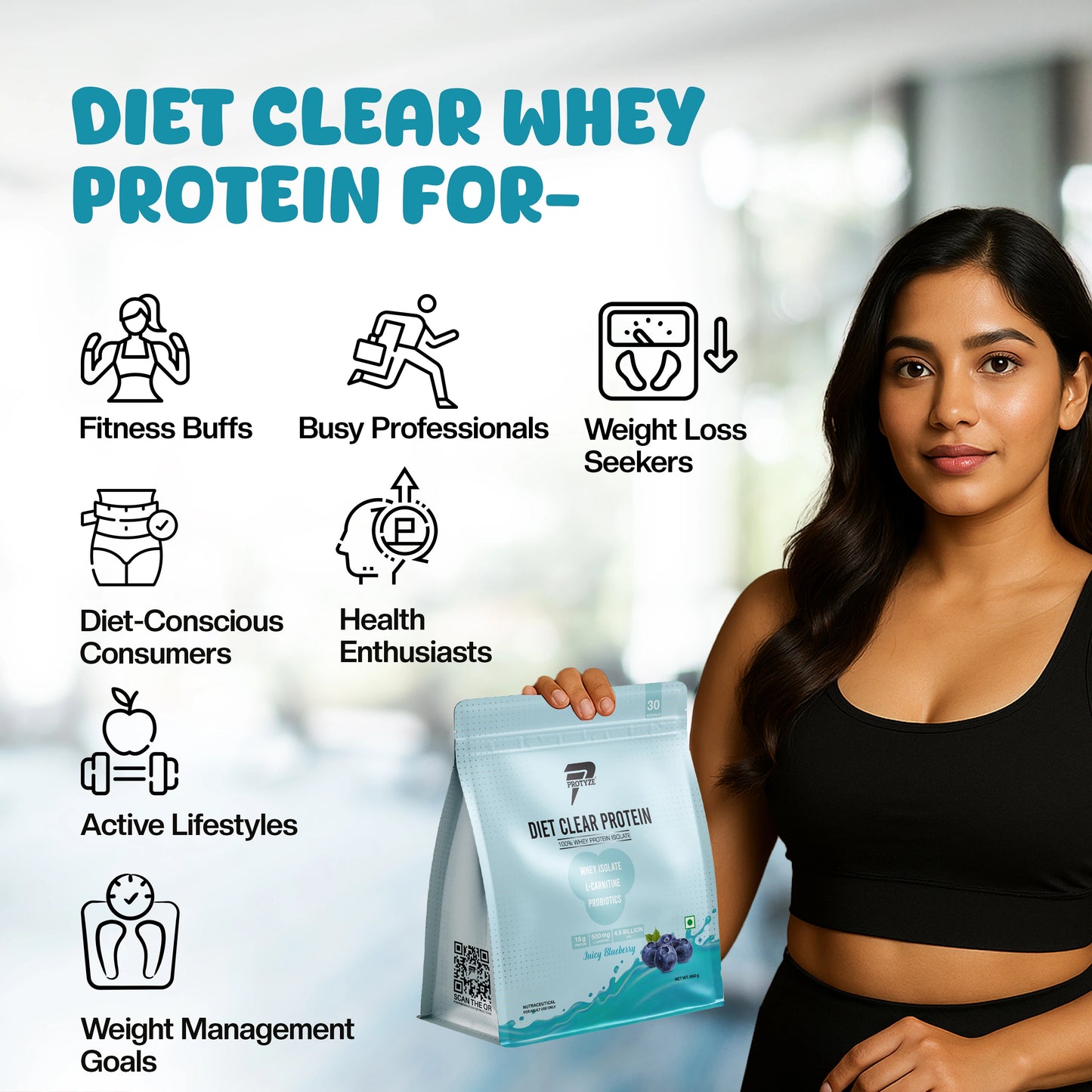 Diet Clear Protein, Juicy Blueberry (30 Serving Pouch)