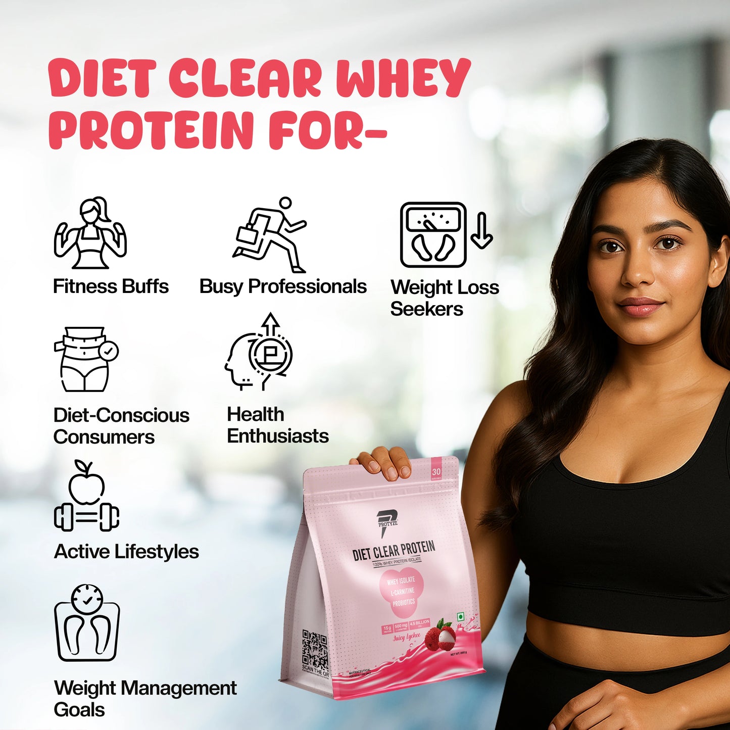 Diet Clear Protein, Juicy Lychee (30 Serving Pouch)