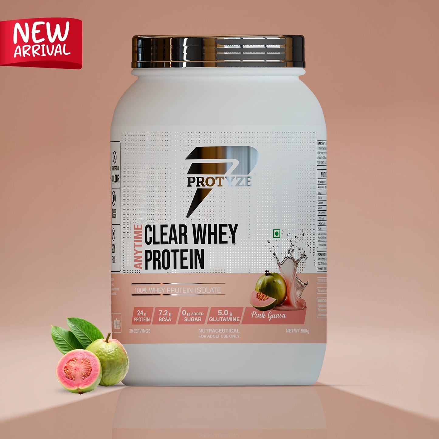 Anytime Clear Whey Protein Isolate, Pink guava (30 Servings)