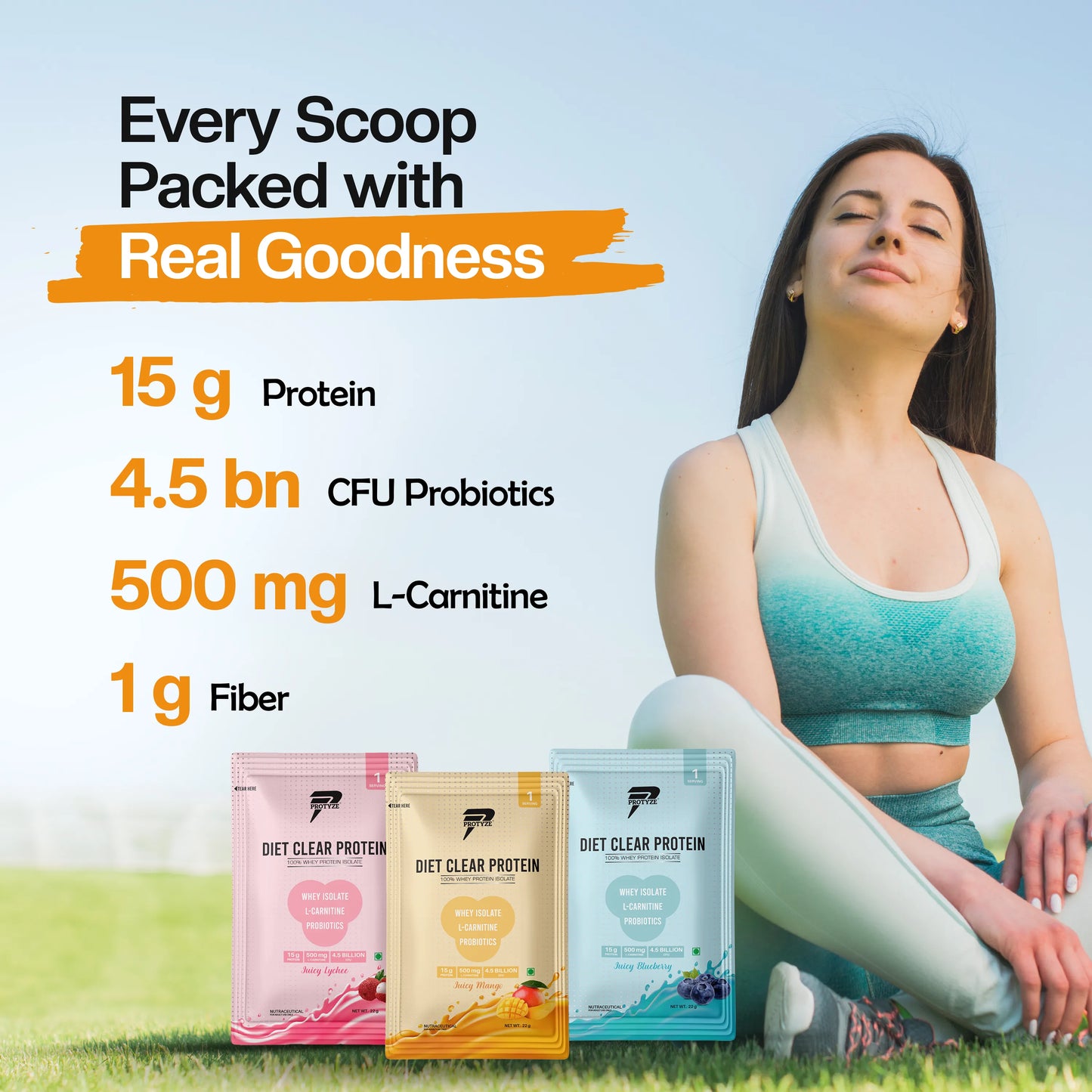 Diet Clear Protein, Assorted - Pack of 6 (Each Flavour 2 Units)