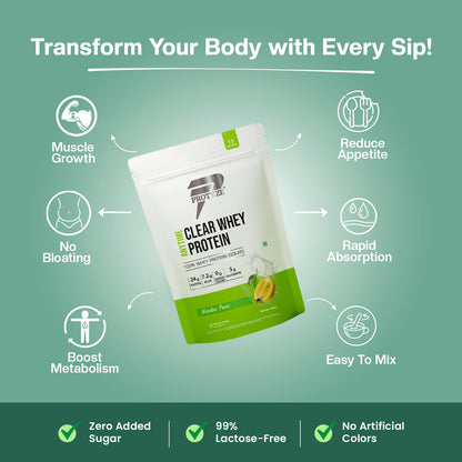 Anytime Clear Whey Protein Isolate, Nimbu Pani + Tritan Shaker with Breaker Ball.