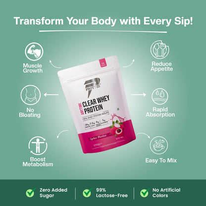 Anytime Clear Whey Protein Isolate, Lychee Martini 15 Servings (24g Protein, Zero Added Sugar, Easy Digestion)