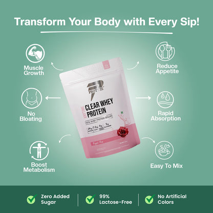 Anytime Clear Whey Protein Isolate, Royal Rose + Tritan Shaker with Breaker Ball.