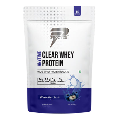 Anytime Clear Whey Protein Isolate, Blueberry Crush 15 Servings