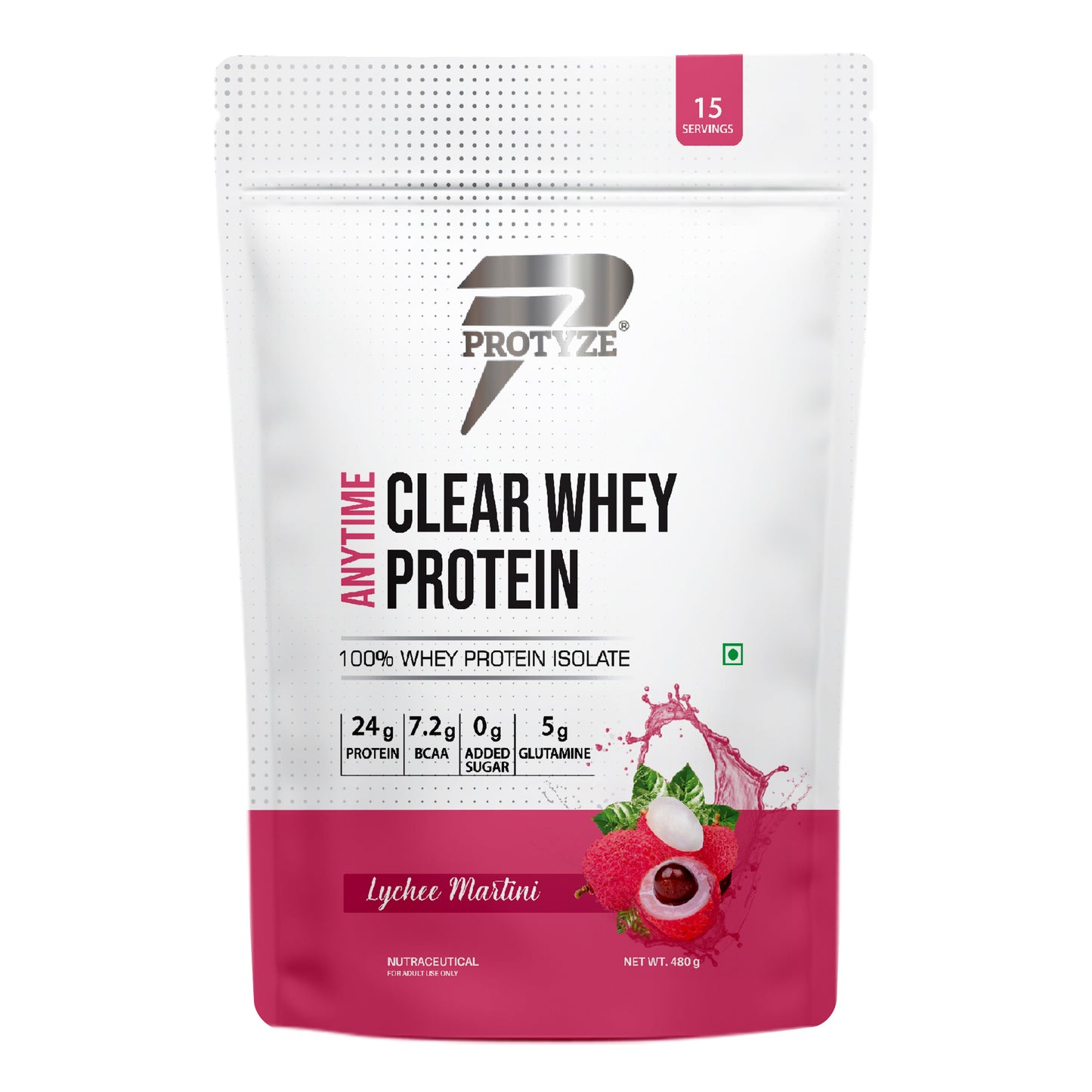 Protyze Anytime Clear Whey Isolate, Lychee Martini 15 Servings