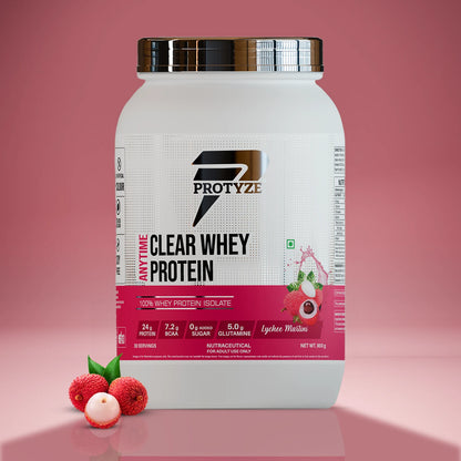 Anytime Clear Whey Protein Isolate, Lychee Martini 30 Servings (24g Protein, Zero Added Sugar, Easy Digestion)