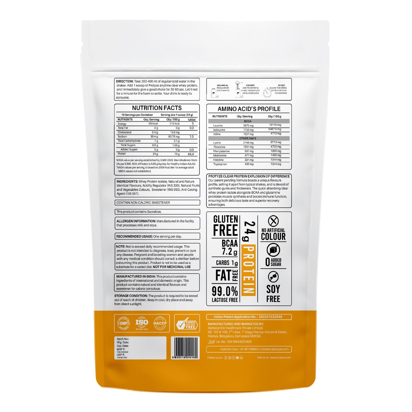 Anytime Clear Whey Protein Isolate, Mango Peach + Tritan Shaker with Breaker Ball.