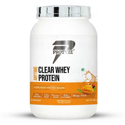 Protyze Anytime Clear Whey Isolate, Mango Peach (30 Servings)
