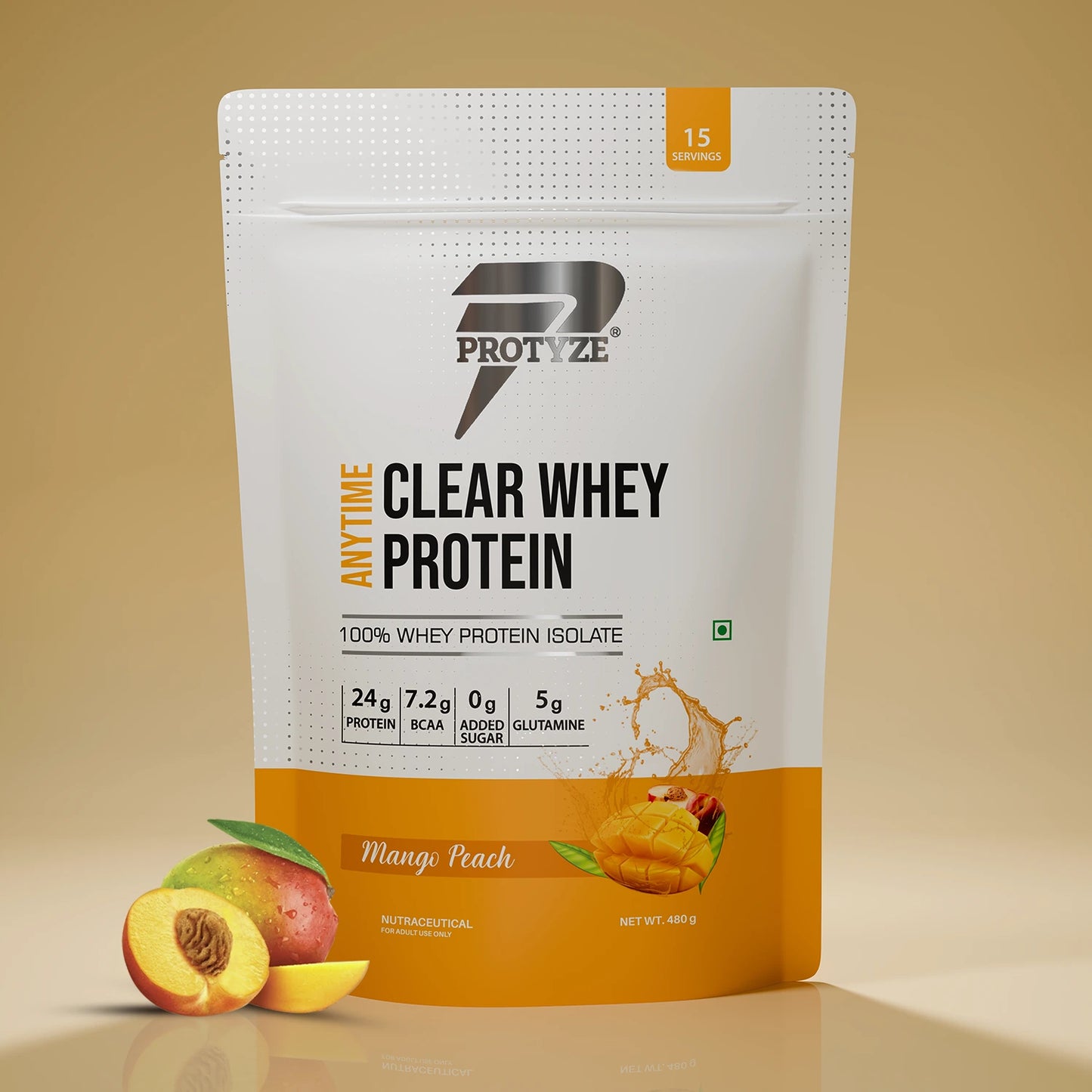 Anytime Clear Whey Protein Isolate, Mango Peach 15 Servings