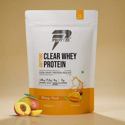 Anytime Clear Whey Protein Isolate, Mango Peach 15 Servings