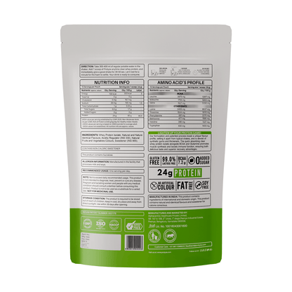 Anytime Clear Whey Protein Isolate, Nimbu Pani 15 Servings (24g Protein, Zero Added Sugar, Easy Digestion)