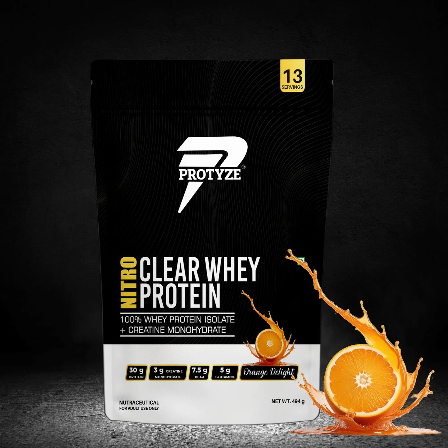 Nitro Clear Whey Protein Isolate, Orange Delight 13 Servings