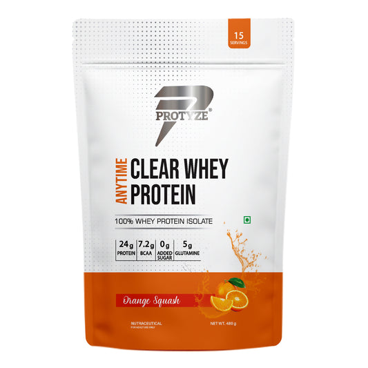 Protyze Anytime Clear Whey Isolate, Orange Squash 15 Servings