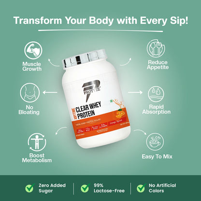 Anytime Clear Whey Protein Isolate, Orange Squash (30 Servings)