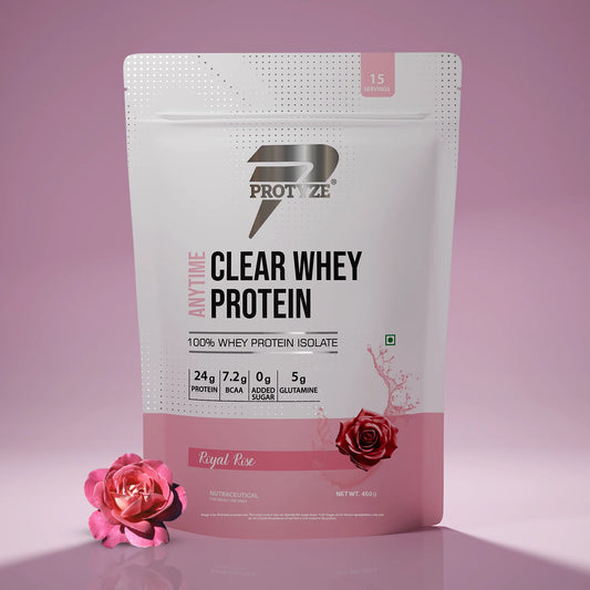 Anytime Clear Whey Protein Isolate, Royal Rose 15 Servings (24g Protein, Zero Added Sugar, Easy Digestion)