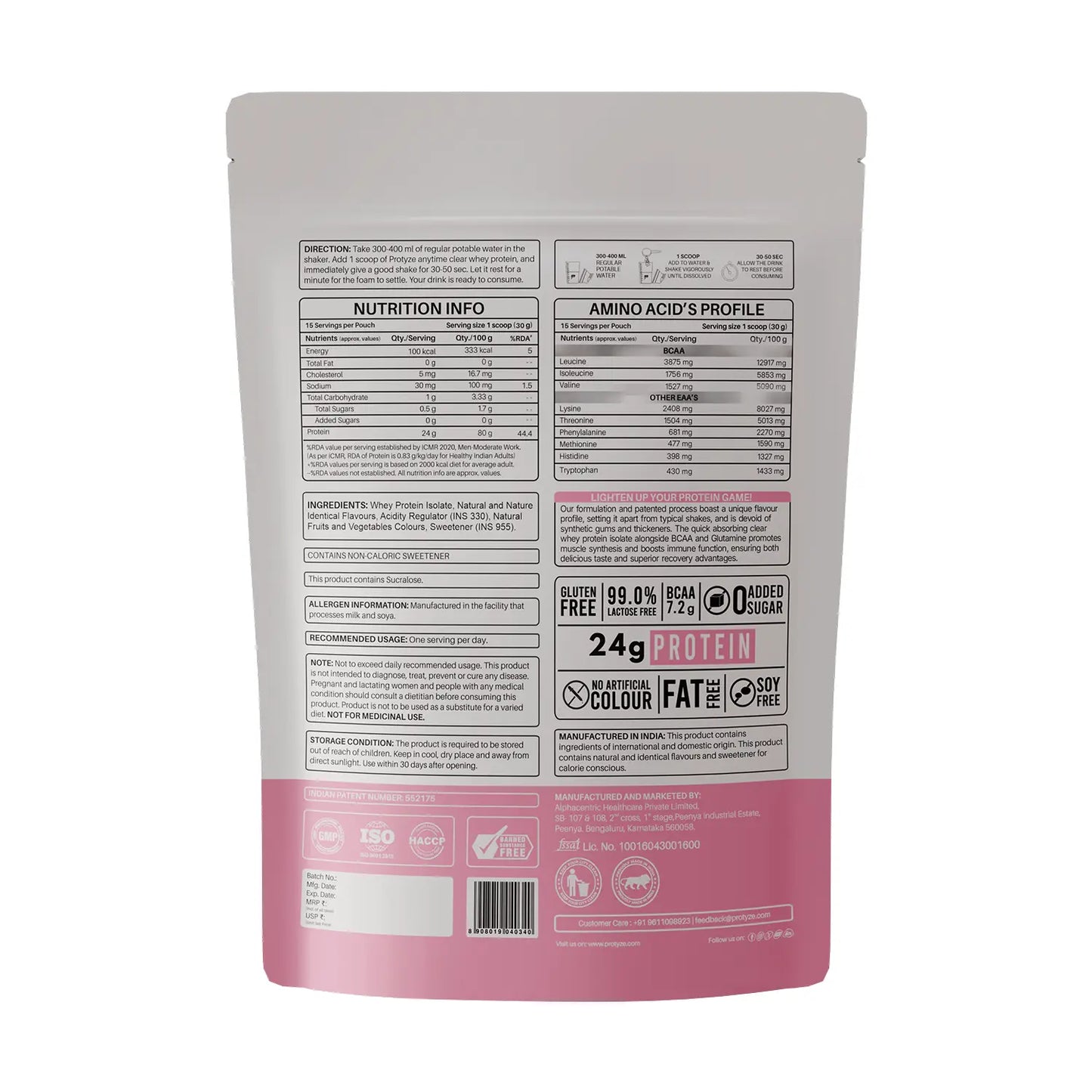 Anytime Clear Whey Protein Isolate, Royal Rose + Tritan Shaker with Breaker Ball.