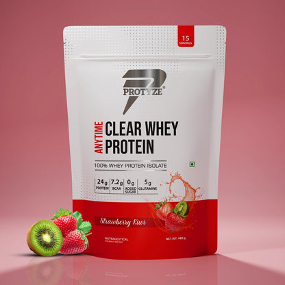 Anytime Clear Whey Protein Isolate, Strawberry Kiwi 15 Servings