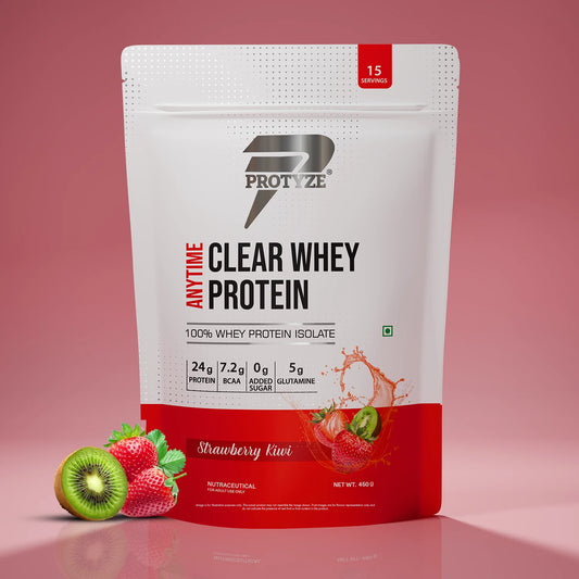 Anytime Clear Whey Protein Isolate, Strawberry Kiwi 15 Servings (24g Protein, Zero Added Sugar, Easy Digestion)