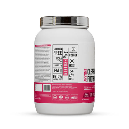 Anytime Clear Whey Protein Isolate, Lychee Martini 30 Servings (24g Protein, Zero Added Sugar, Easy Digestion)