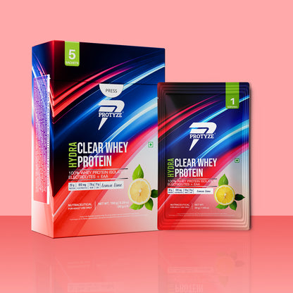 Hydra Clear Whey Protein, Lemon Lime ( Pack of 15 Sachets )