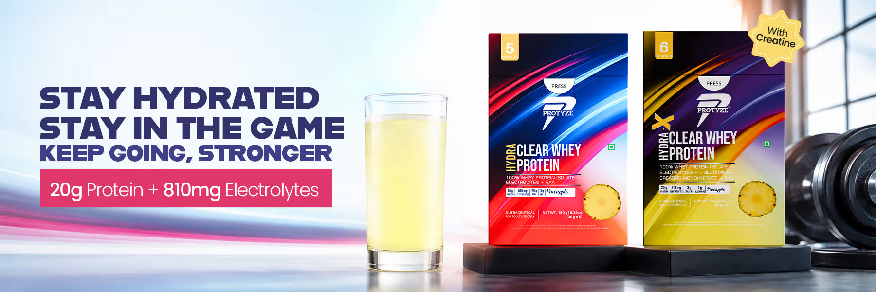 Clear protein with electrolytes for hydration and recovery