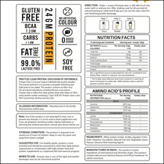 Protyze Anytime Clear whey isolate Mango Peach (1KG) Jar-30 Servings